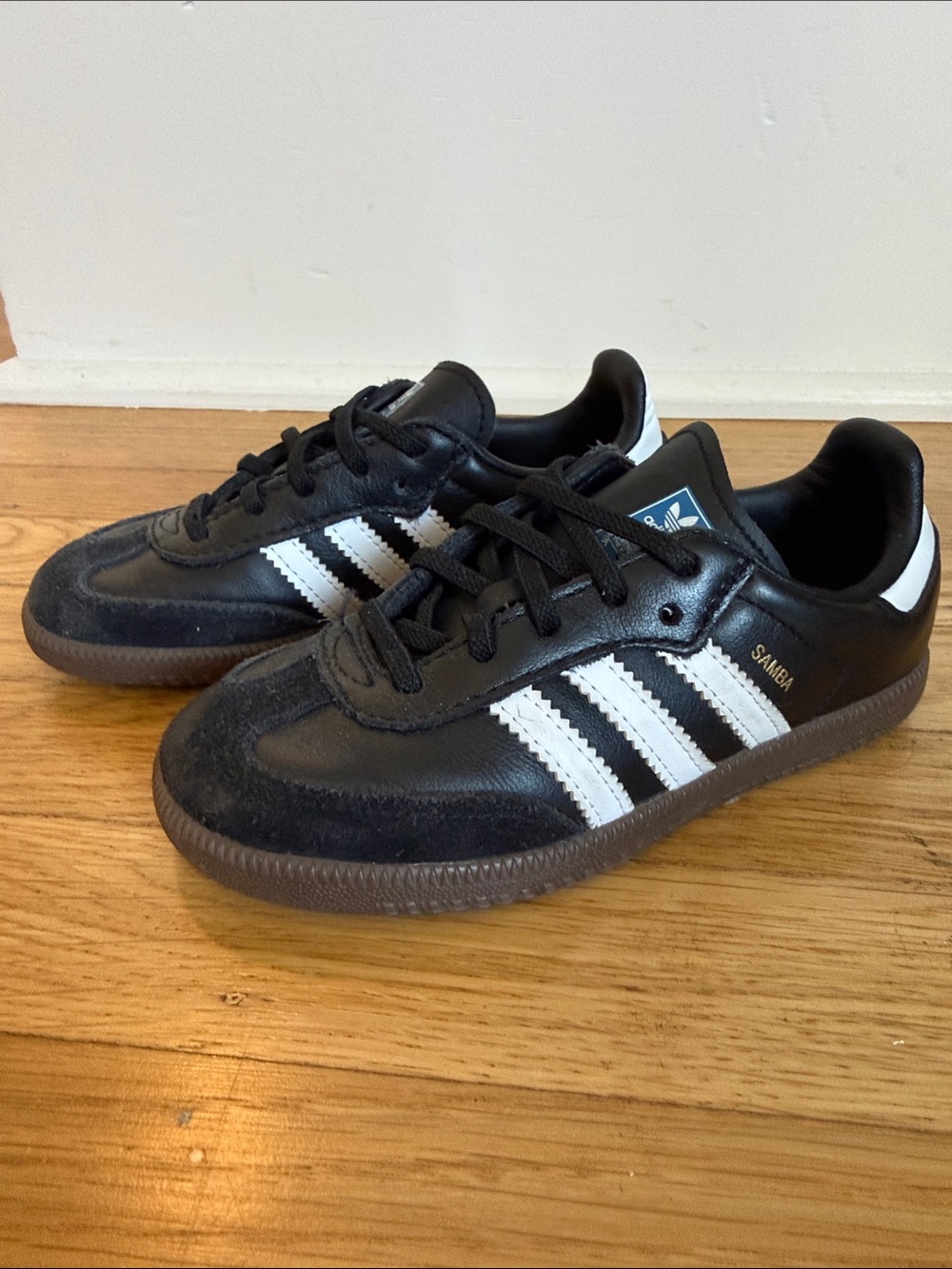 adidas Black & White Samba Leather Sneakers